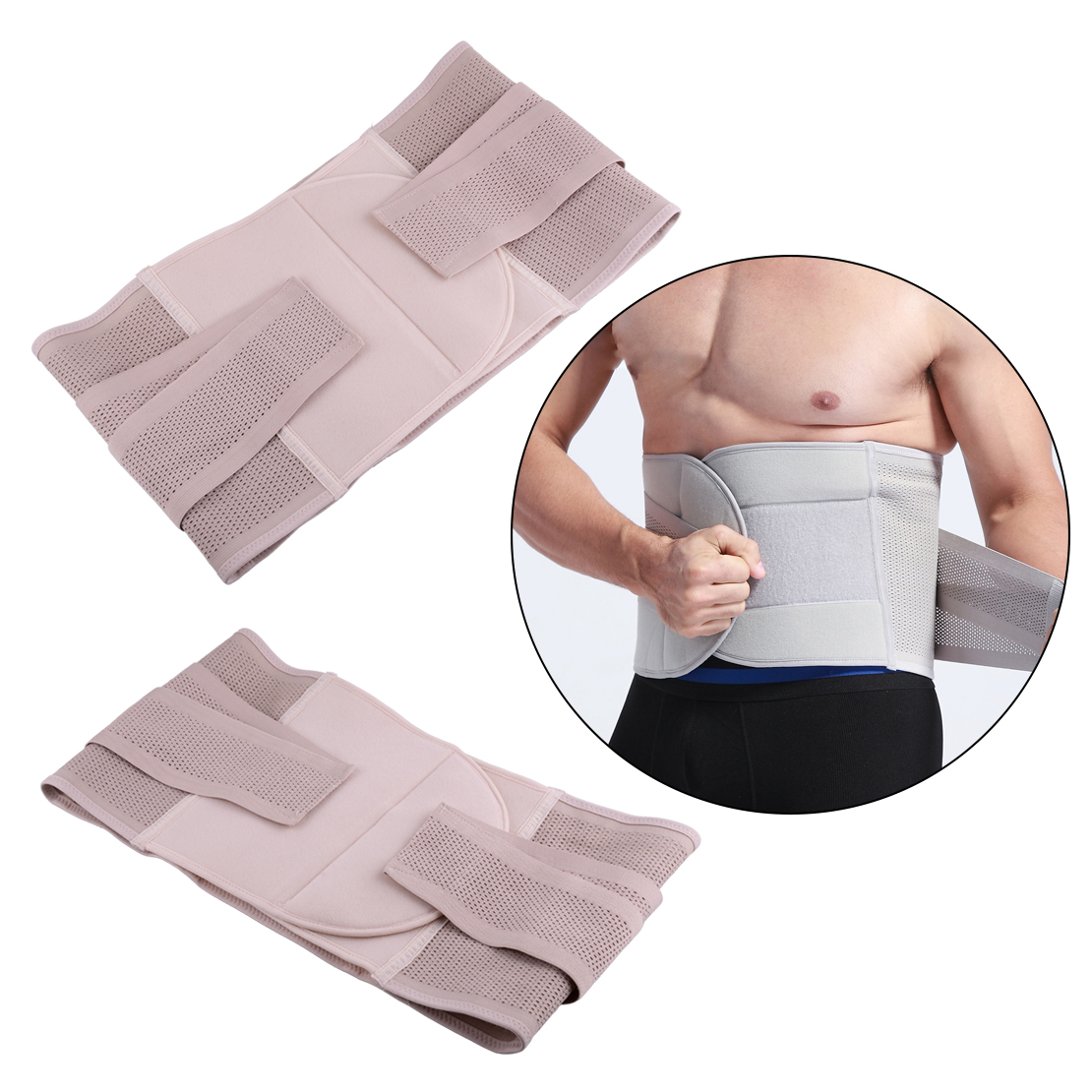 Men Abdominal Binder Umbilical Hernia Belt Waist Trainer Bandage